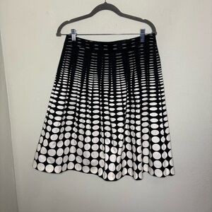 NWT Talbots Black and White Polka Dot Skirt Size 8 Petite